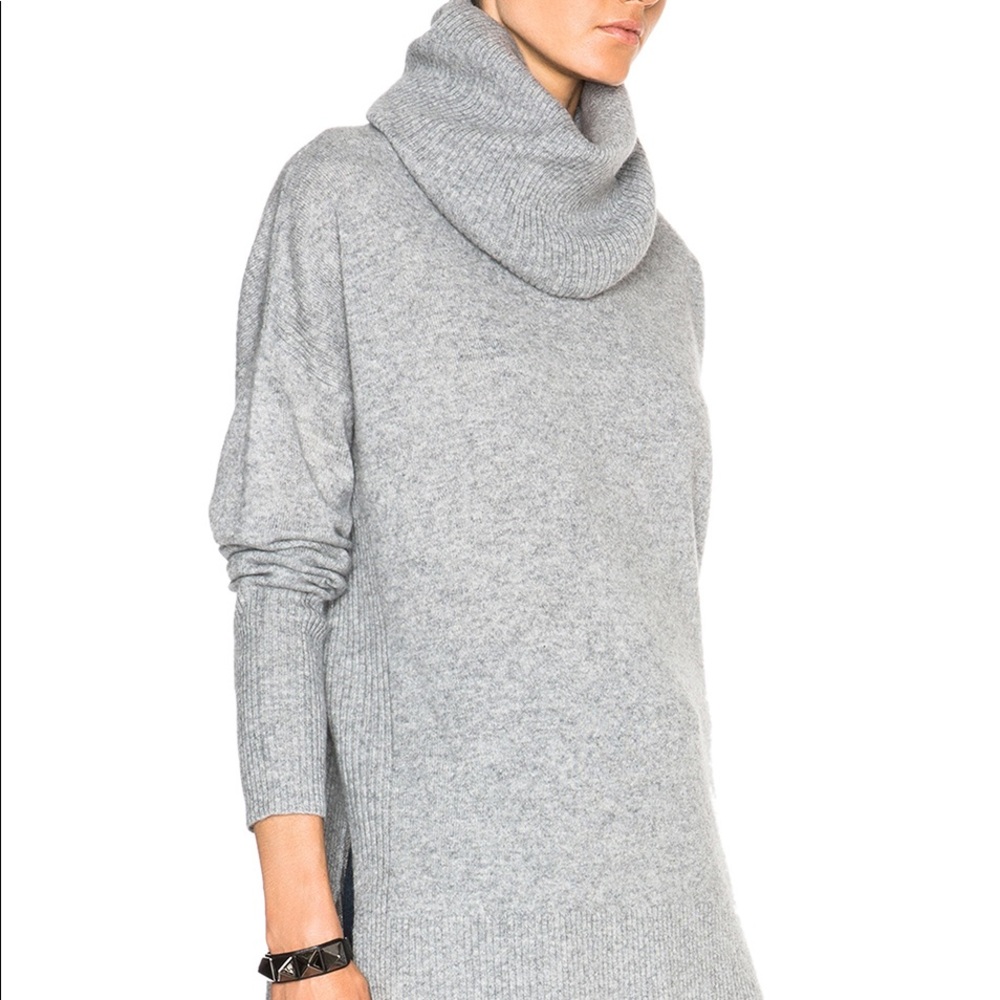 DVF Ahiga Cashmere Sweater P size Heather Gray